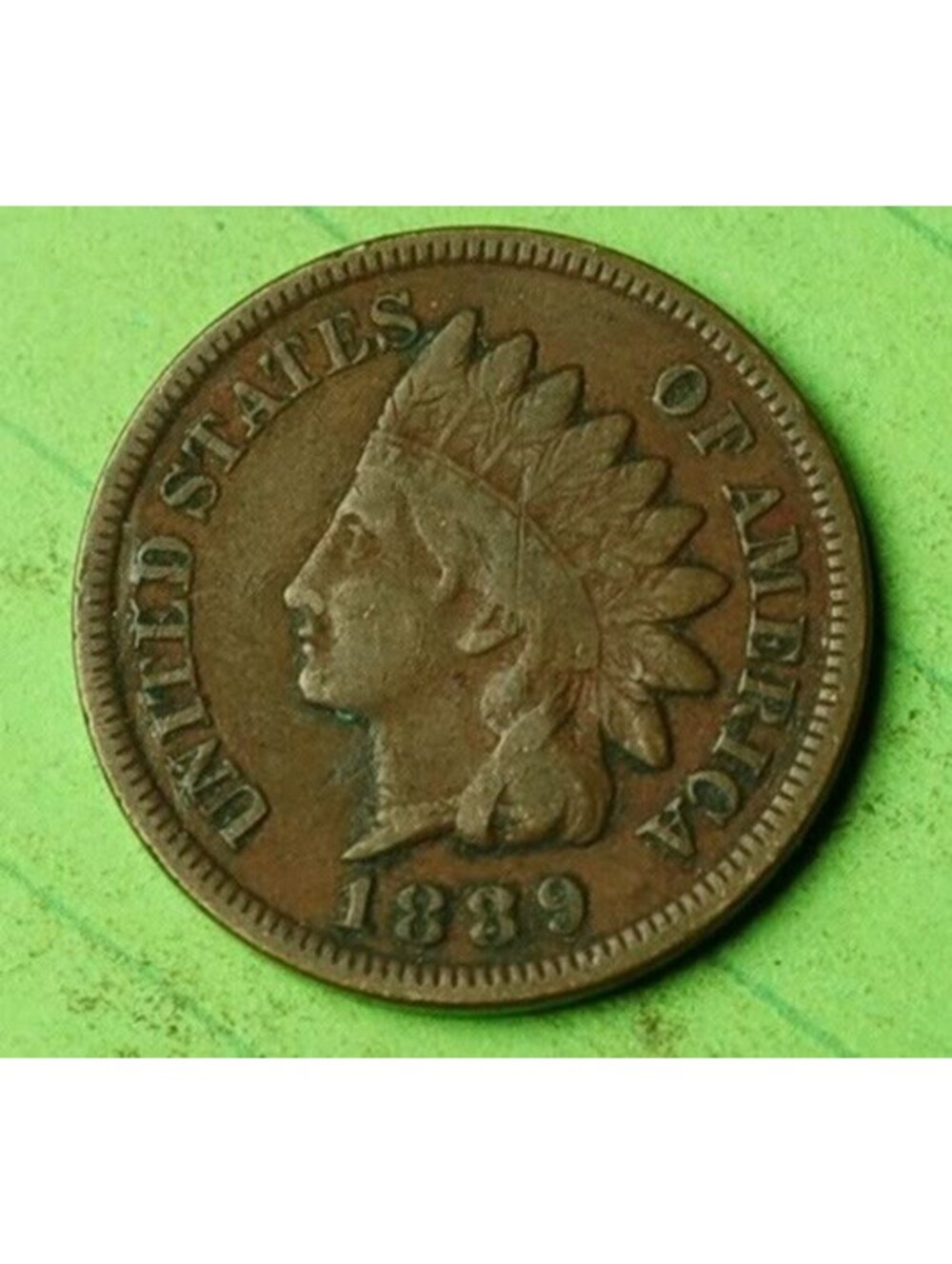 X130 1889 Indian Head Cent Penny 1c - Check Out Our eBay Store - old coin money